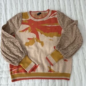 Fate Peach and Coral Knit Sweater